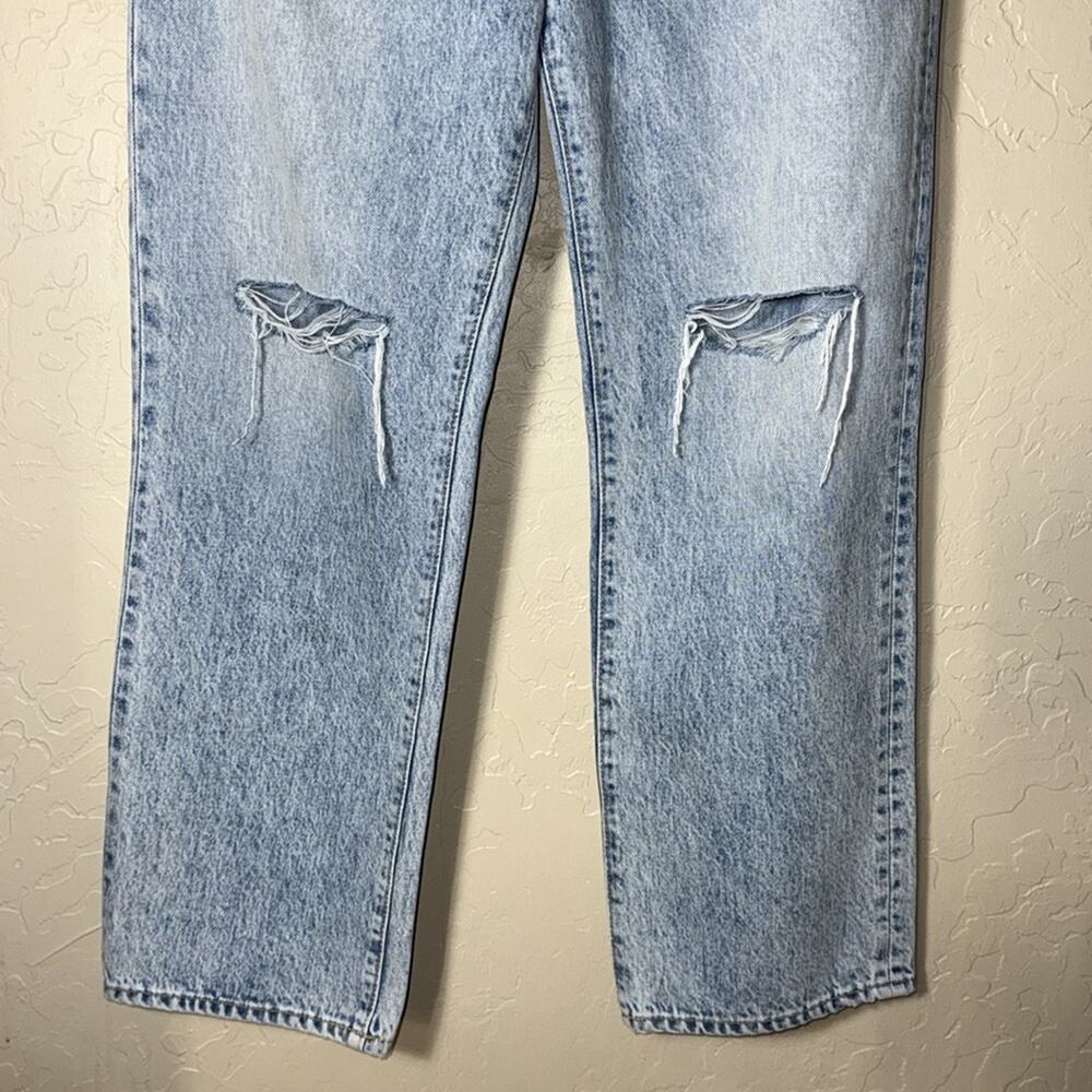 Slverlake London ankle jeans in broken hearts high rise wide leg straight jeans - Picture 4 of 10